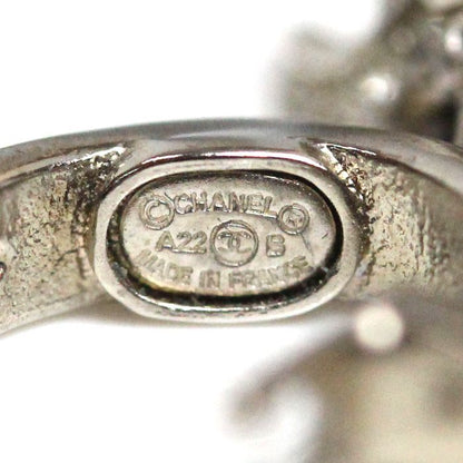 Chanel Coco Mark Rhinestone Earrings 3.3g Ladies Preowned