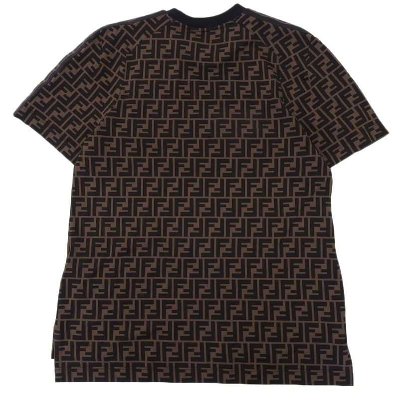 Fendi Zucca Pattern Logo Embroidery T-shirt Top Men's Brown S 19 Fs7074 A5HL S