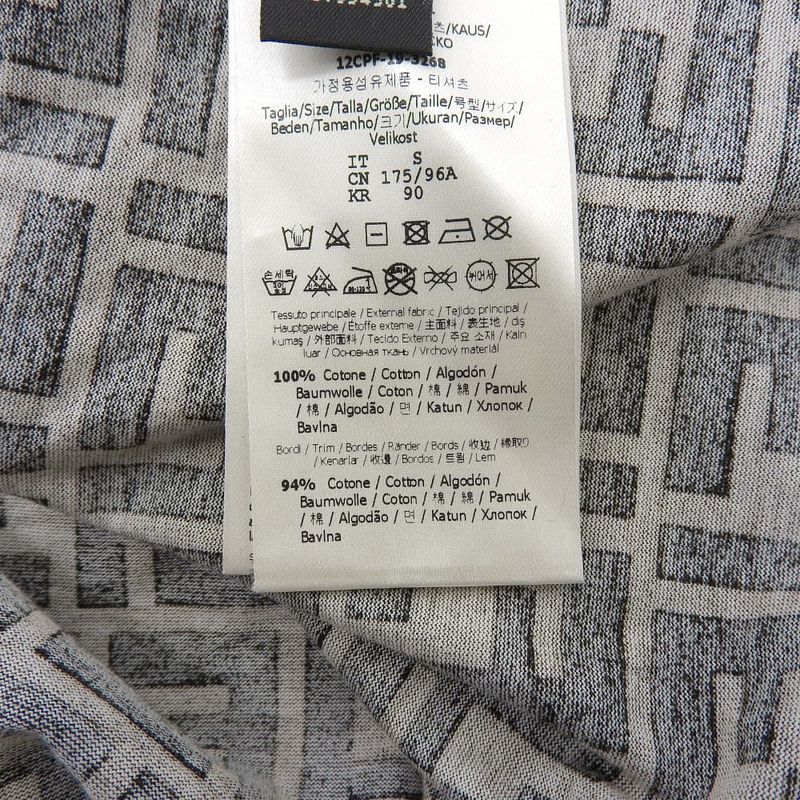 Fendi Zucca Pattern Logo Embroidery T-shirt Top Men's Brown S 19 Fs7074 A5HL S