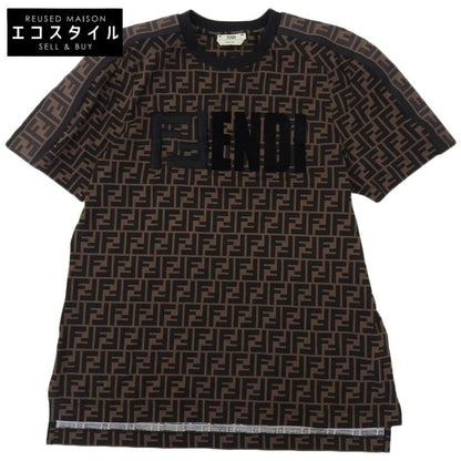 Fendi Zucca Pattern Logo Embroidery T-shirt Top Men's Brown S 19 Fs7074 A5HL S