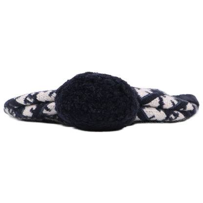 Christian DIOR []25dob701i099 Oblique Cashmere Pompom Beanie Knit Hat
