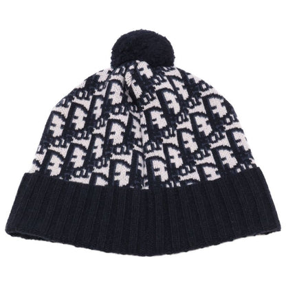 Christian DIOR []25dob701i099 Oblique Cashmere Pompom Beanie Knit Hat