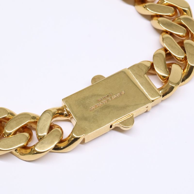 Saint Laurent Paris Cuban Chain Links Two-tone
