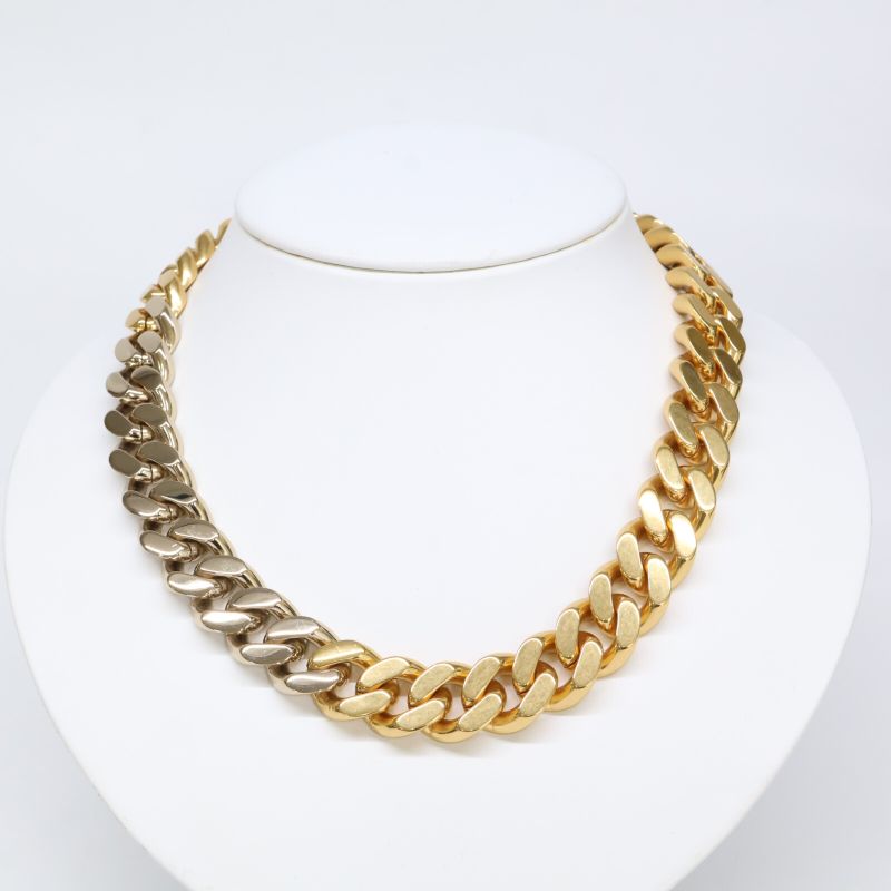Saint Laurent Paris Cuban Chain Links Two-tone