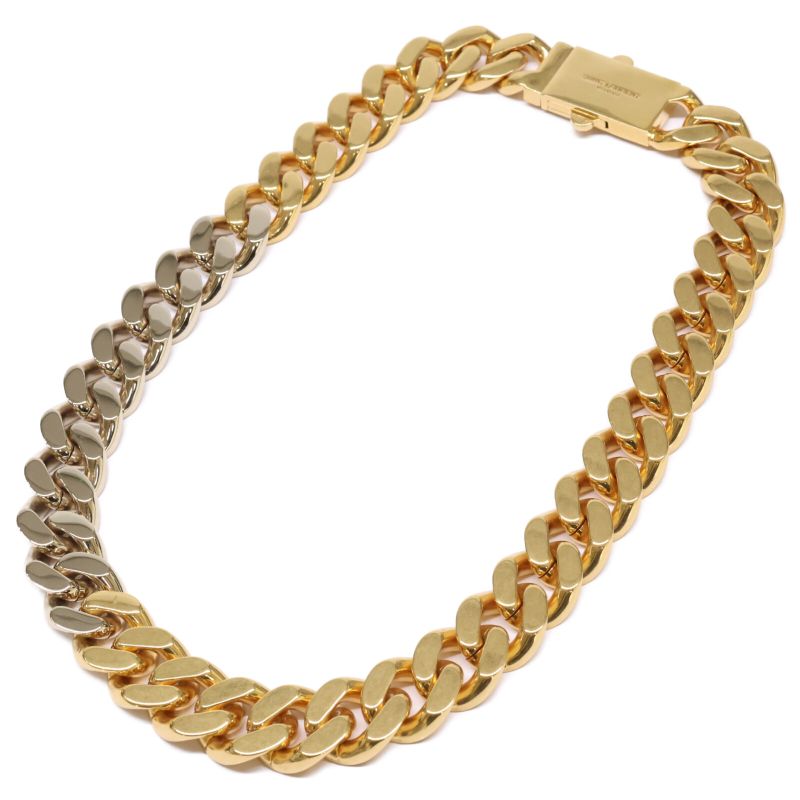 Saint Laurent Paris Cuban Chain Links Two-tone