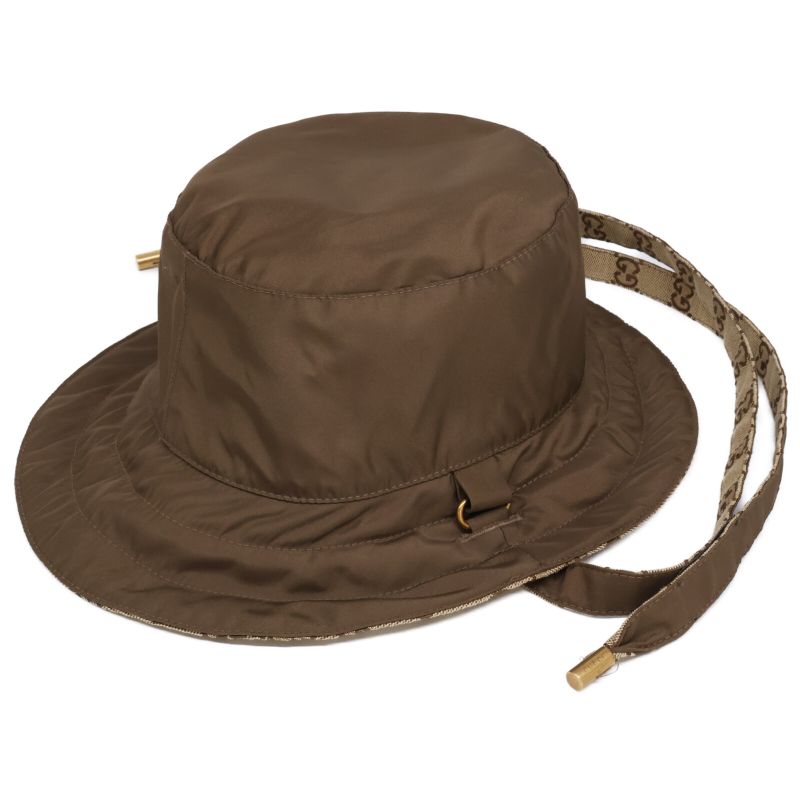 Gucci626917 4hk78 2565 GG Canvas Nylon Reversible Bucket