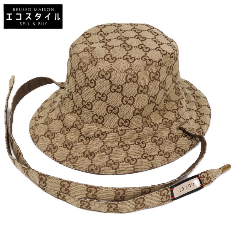 Gucci626917 4hk78 2565 GG Canvas Nylon Reversible Bucket