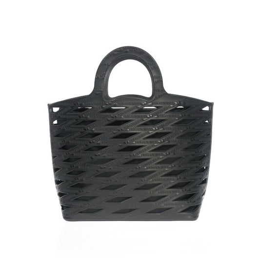 Balenciaga Neo Basket PVC Tote Bag Black 626111