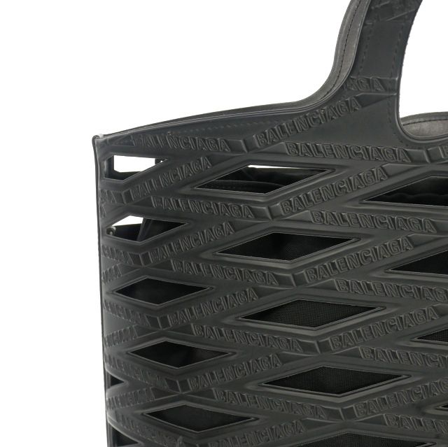 Balenciaga Neo Basket PVC Tote Bag Black 626111