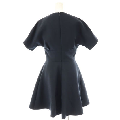 Christian DIOR Cache Coeur Short Sleeve Dress Knee Length Wool Silk Blend 34