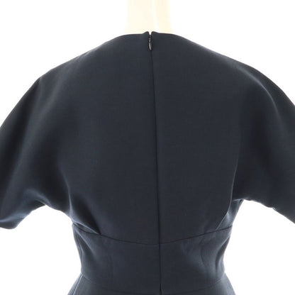 Christian DIOR Cache Coeur Short Sleeve Dress Knee Length Wool Silk Blend 34