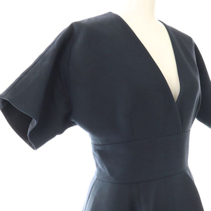 Christian DIOR Cache Coeur Short Sleeve Dress Knee Length Wool Silk Blend 34