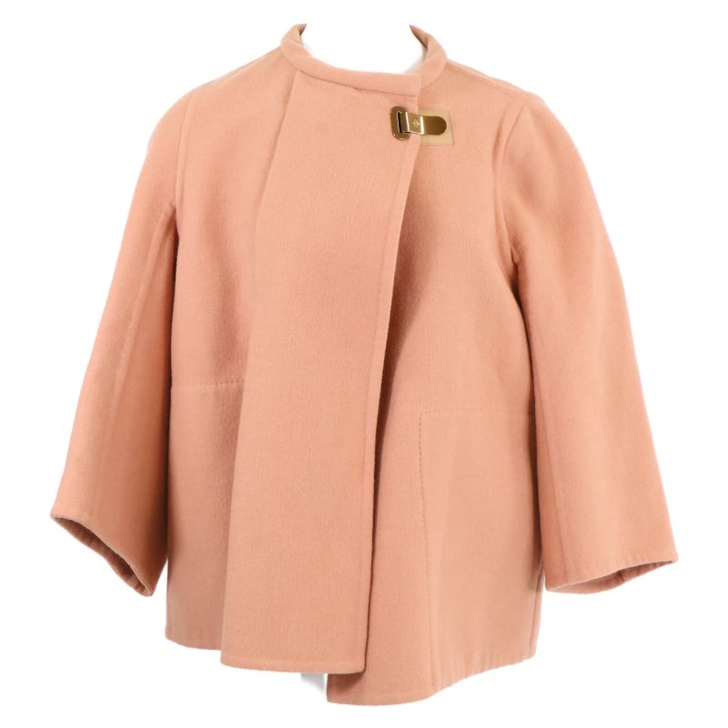 Hermes Lemaire Period 100% Cashmere Short Length Poncho Coat 34