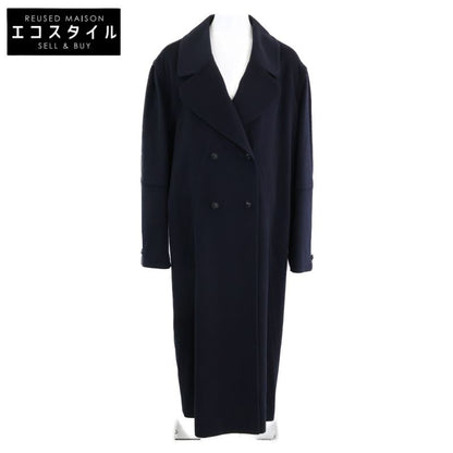 Chanel 97A P09298w02368 Coco Mark Button Wool Double Long Coat 38