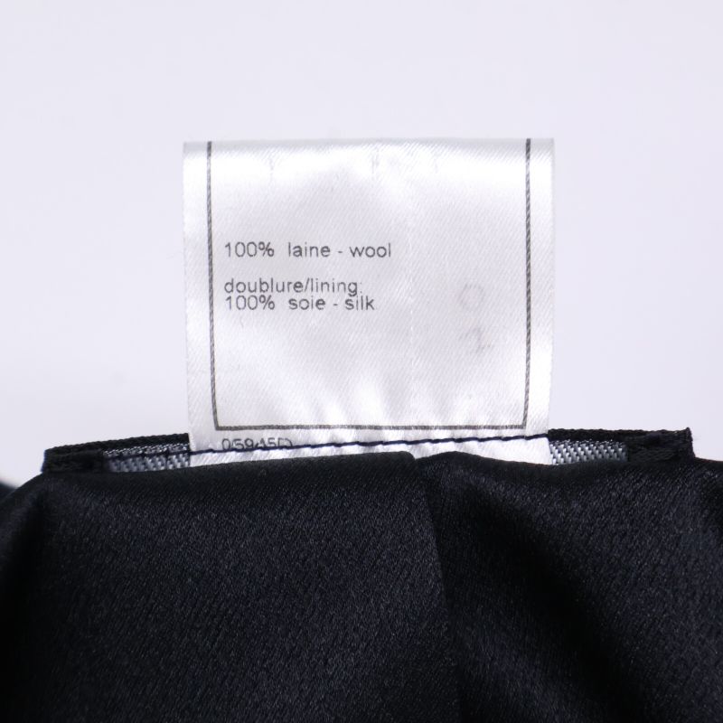 Chanel 97A P09298w02368 Coco Mark Button Wool Double Long Coat 38