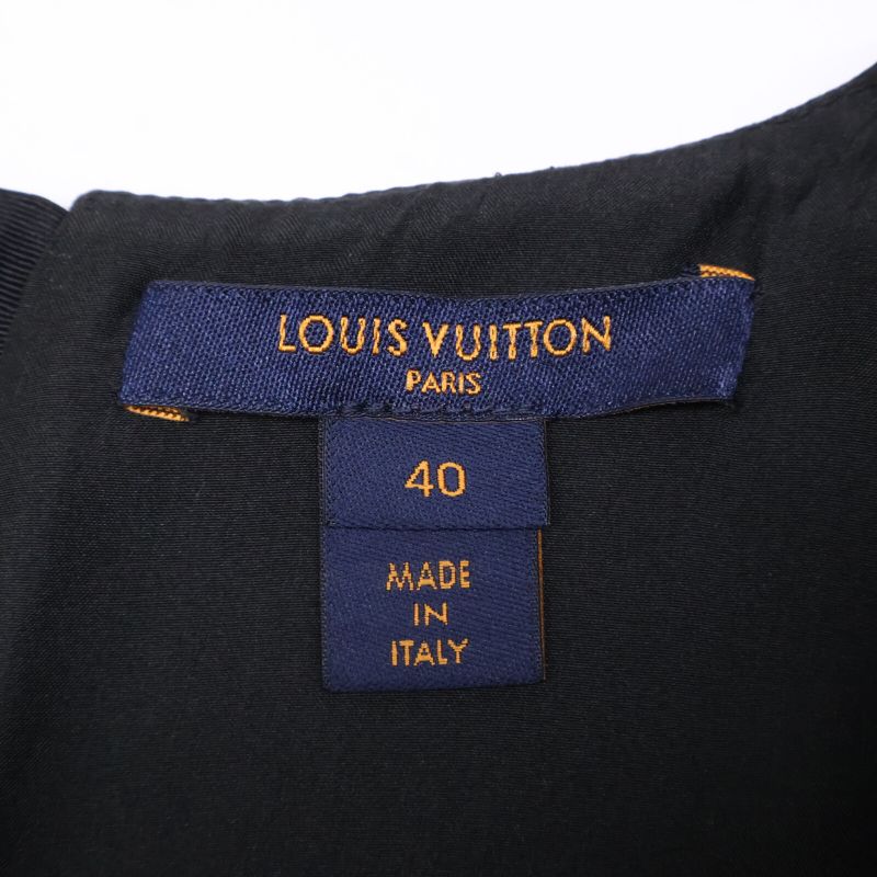 Louis Vuitton Rw201a QRL Wool Silk Patch Skater Dress 40