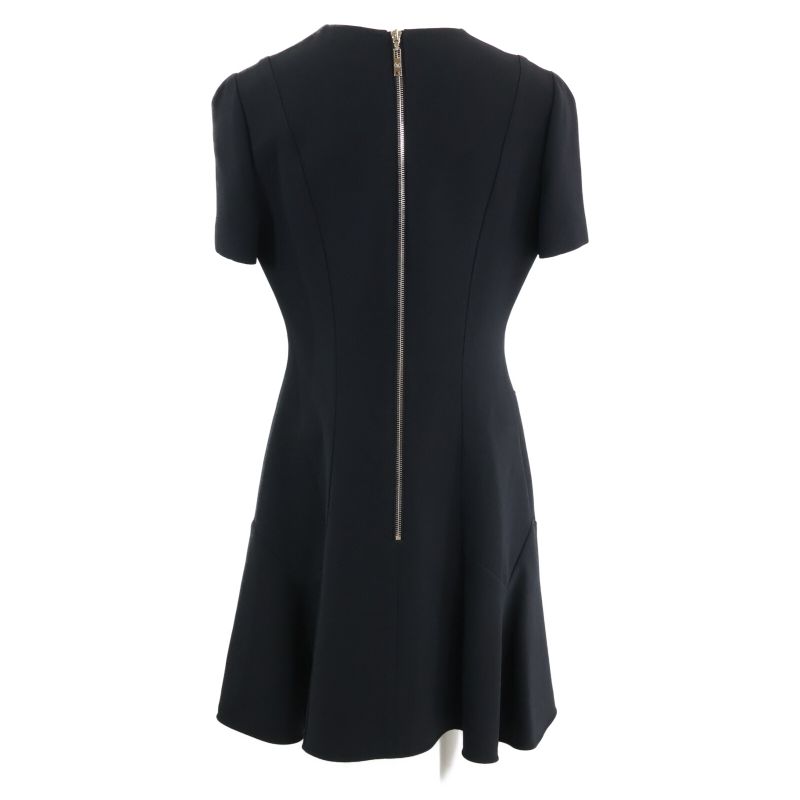 Louis Vuitton Rw201a QRL Wool Silk Patch Skater Dress 40