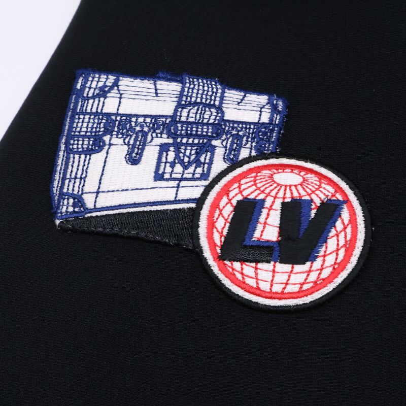 Louis Vuitton Rw201a QRL Wool Silk Patch Skater Dress 40