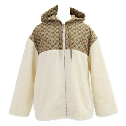 Gucci 24AW 798503 Xjgsi GG Intarsia Wool Fleece Zip L