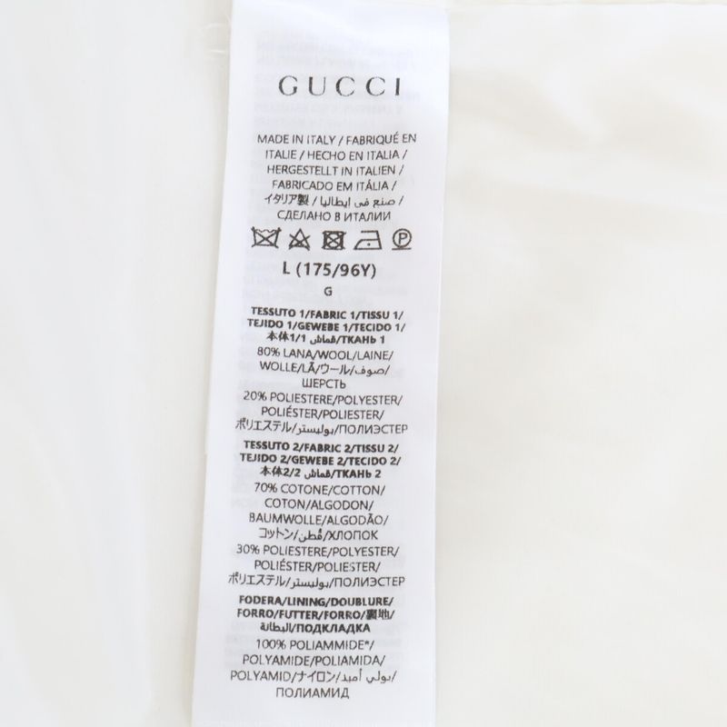 Gucci 24AW 798503 Xjgsi GG Intarsia Wool Fleece Zip L