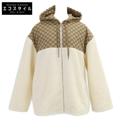 Gucci 24AW 798503 Xjgsi GG Intarsia Wool Fleece Zip L