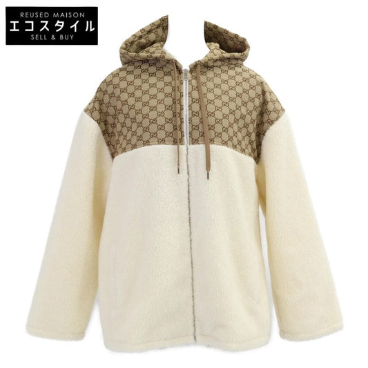 Gucci 24AW 798503 Xjgsi GG Intarsia Wool Fleece Zip L