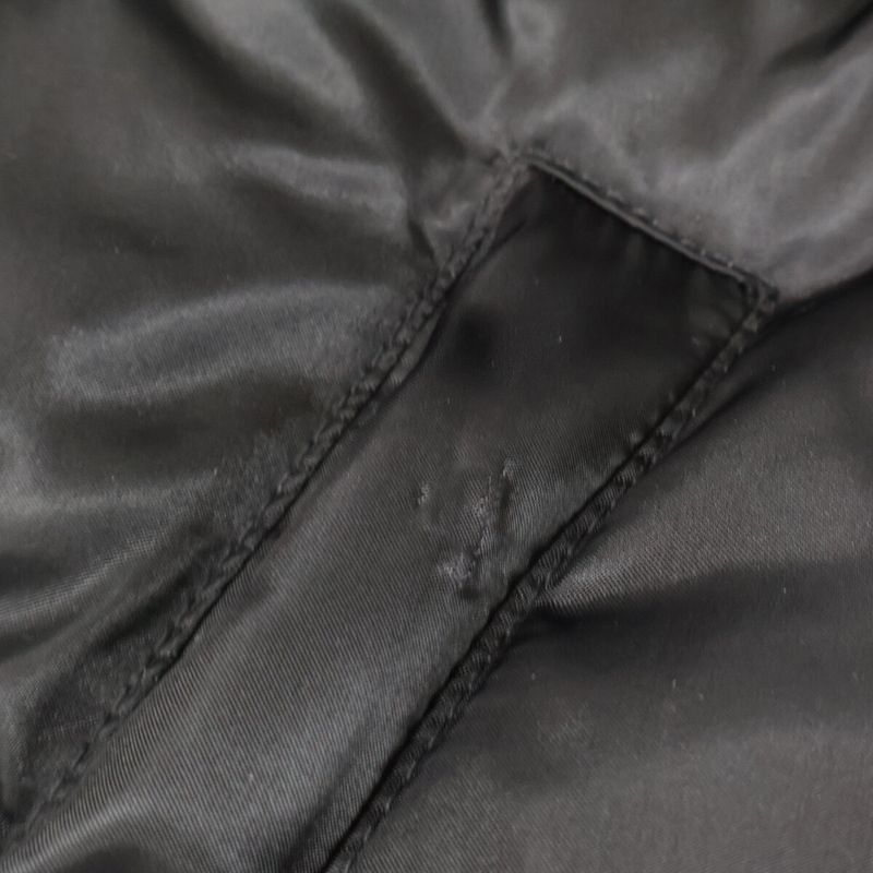 Prada 29p117 Triangle Plate Sheepskin Fur Long Down 38