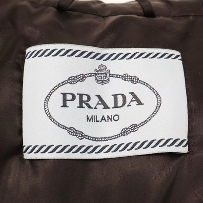 Prada 29p117 Triangle Plate Sheepskin Fur Long Down 38