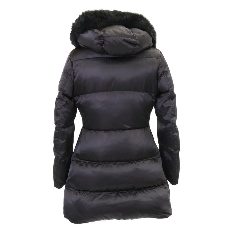 Prada 29p117 Triangle Plate Sheepskin Fur Long Down 38