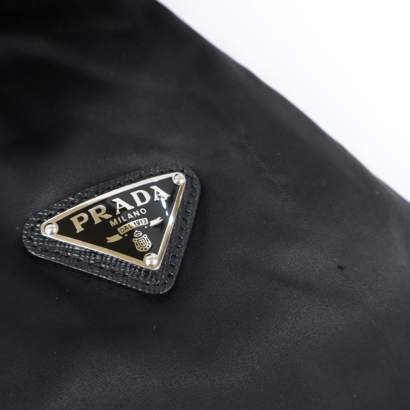 Prada 29p117 Triangle Plate Sheepskin Fur Long Down 38