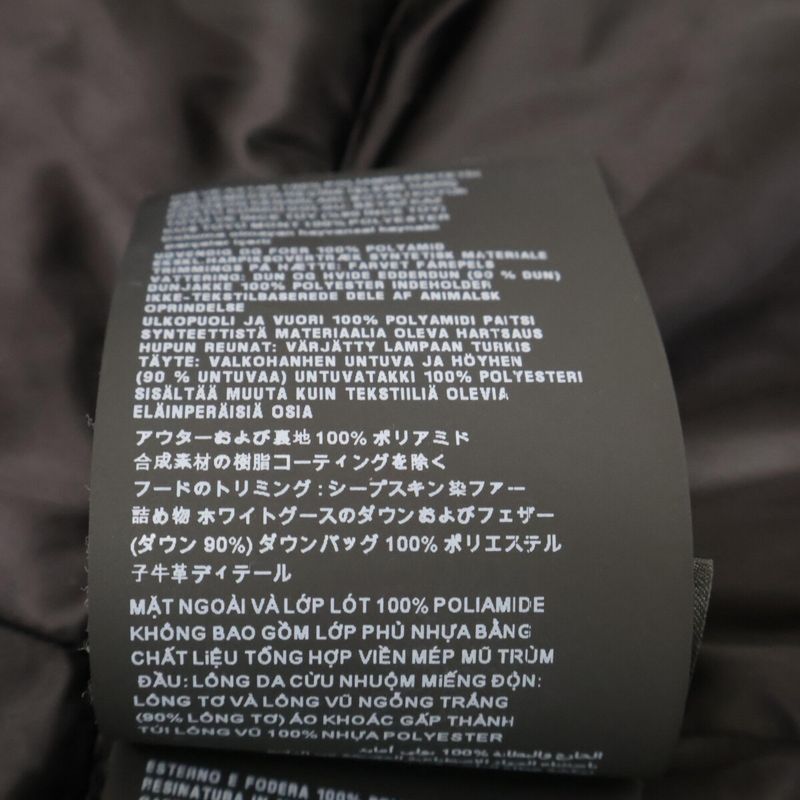 Prada 29p117 Triangle Plate Sheepskin Fur Long Down 38