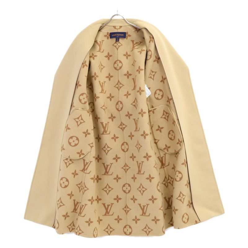 Louis Vuitton  Lined Monogram Giant Belt Wool Long