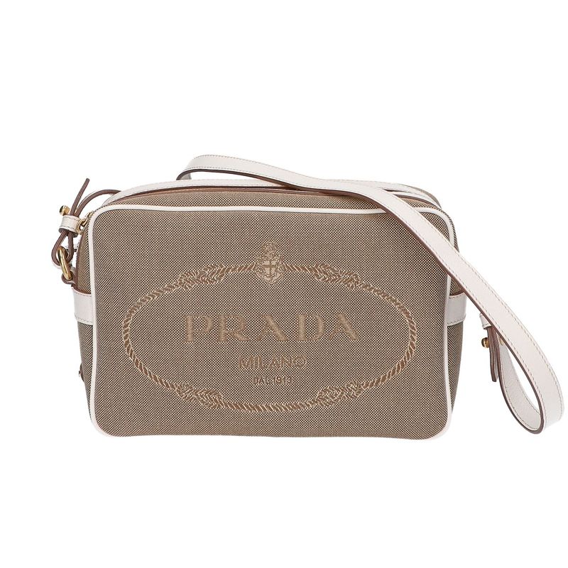 Prada 1bh089 Logo Jacquard And Leather