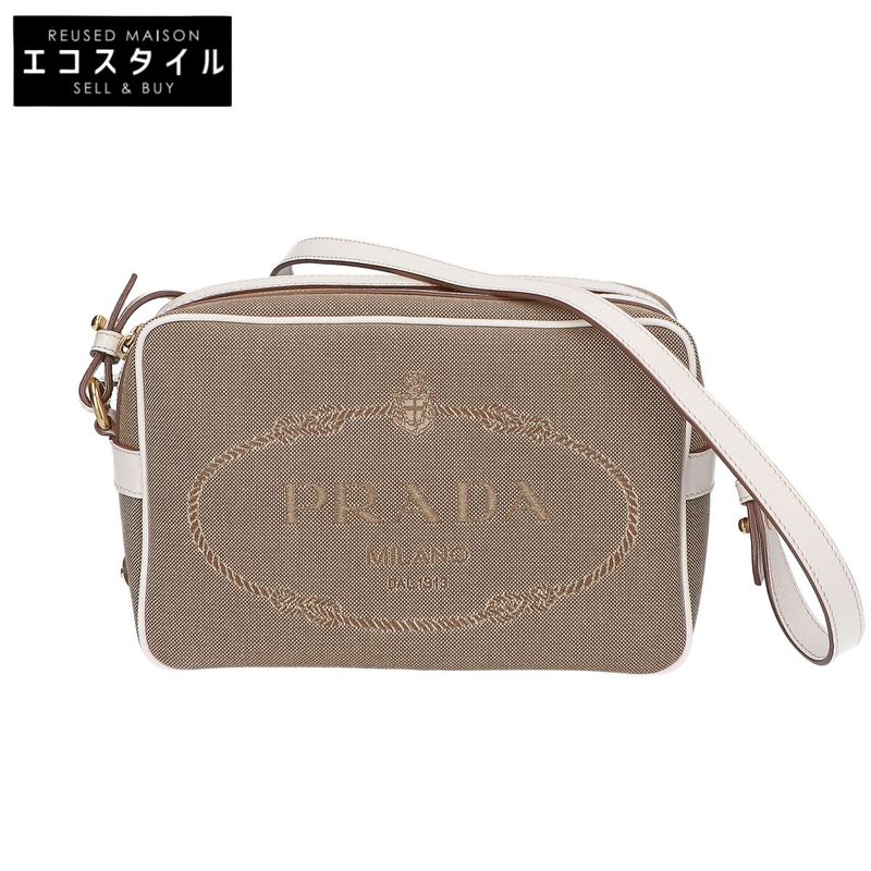 Prada 1bh089 Logo Jacquard And Leather