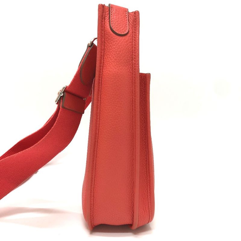 Hermes Shoulder Bag Evelyn PM 3 Taurillon Clemence Rouge Pivoine (estimated) Red