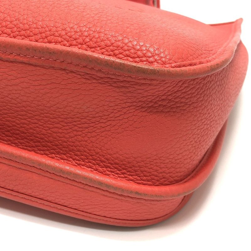 Hermes Shoulder Bag Evelyn PM 3 Taurillon Clemence Rouge Pivoine (estimated) Red