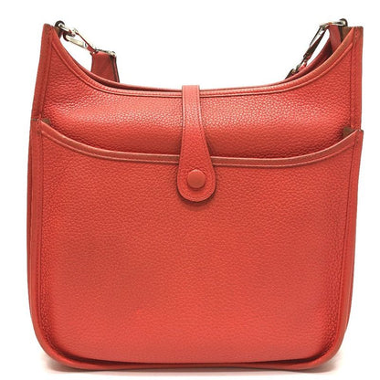 Hermes Shoulder Bag Evelyn PM 3 Taurillon Clemence Rouge Pivoine (estimated) Red