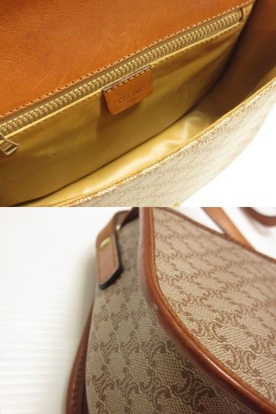 Celine Macadam Shoulder Bag Brown Bag Old AA