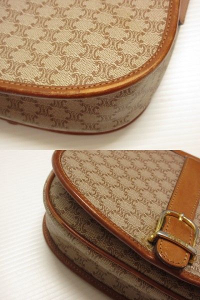 Celine Macadam Shoulder Bag Brown Bag Old AA