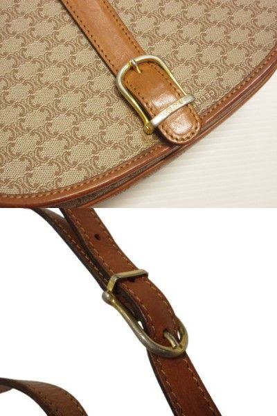 Celine Macadam Shoulder Bag Brown Bag Old AA