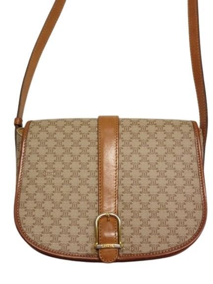 Celine Macadam Shoulder Bag Brown Bag Old AA