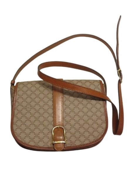 Celine Macadam Shoulder Bag Brown Bag Old AA