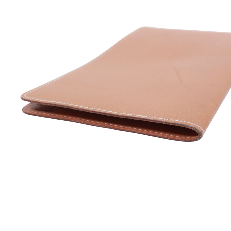 Hermes Billfold Leather Beige Wallet