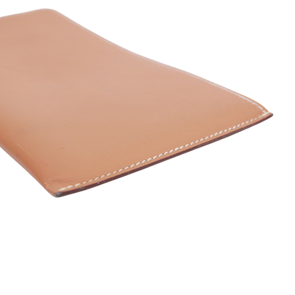 Hermes Billfold Leather Beige Wallet