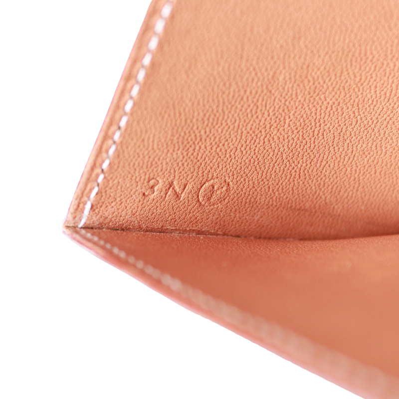 Hermes Billfold Leather Beige Wallet