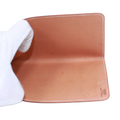 Hermes Billfold Leather Beige Wallet