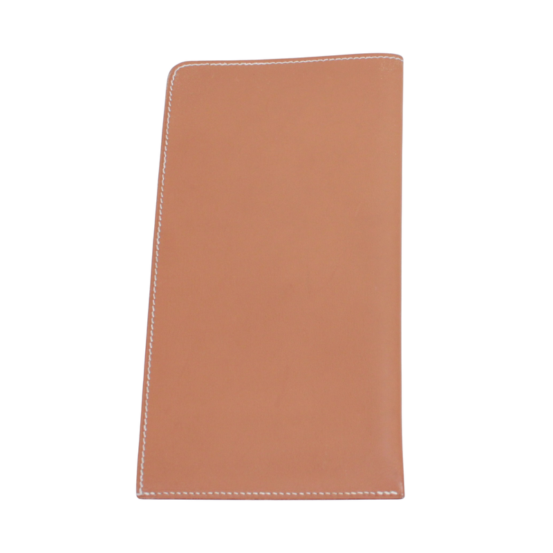 Hermes Billfold Leather Beige Wallet
