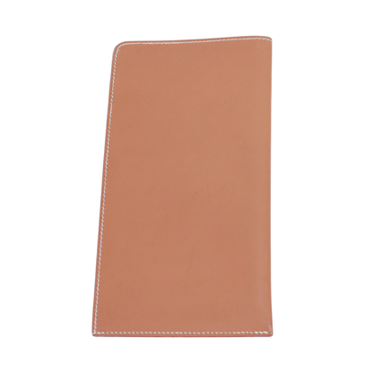 Hermes Billfold Leather Beige Wallet