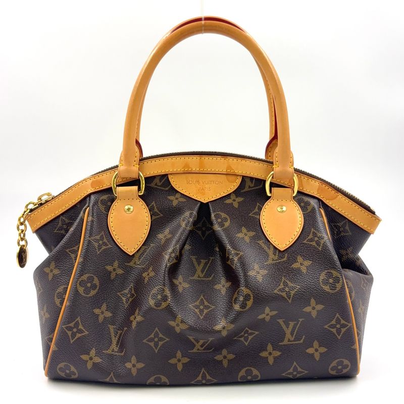 Louis Vuitton Tivoli PM Monogram Leather × PVC Brown Handbag Gold M40143