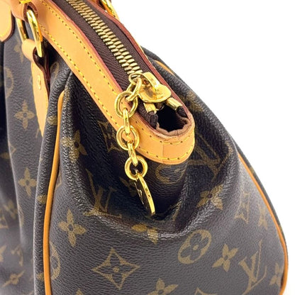 Louis Vuitton Tivoli PM Monogram Leather × PVC Brown Handbag Gold M40143